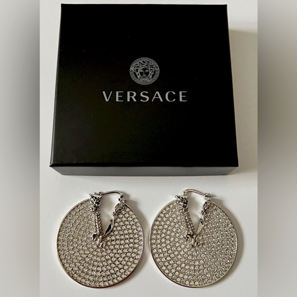 Versace Swarovski Diamond Earrings.